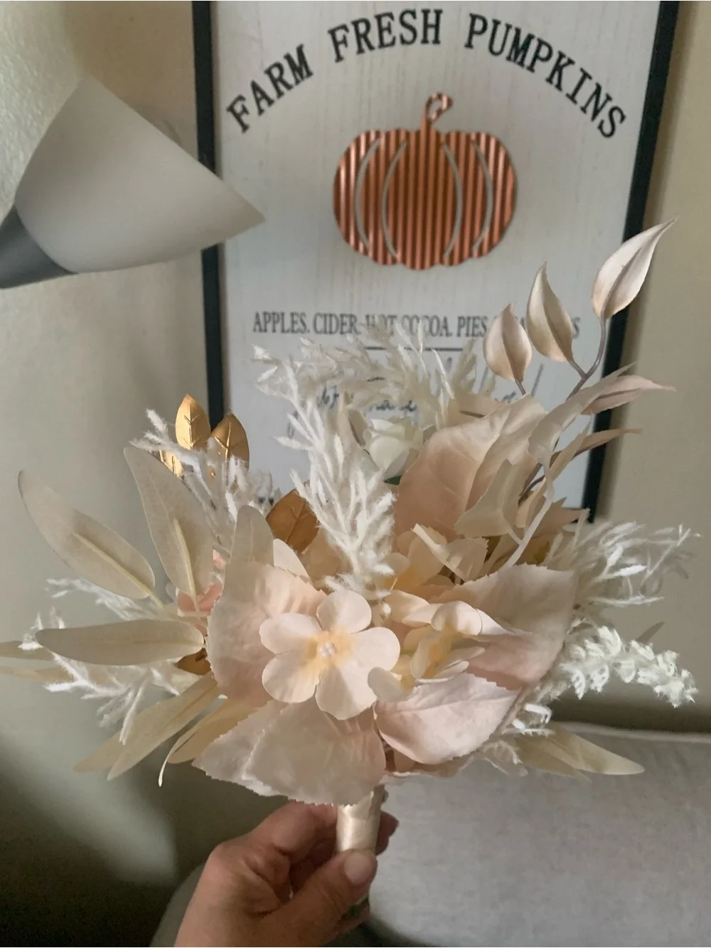 Home Accents Blush Neutral Faux Floral Bouquet